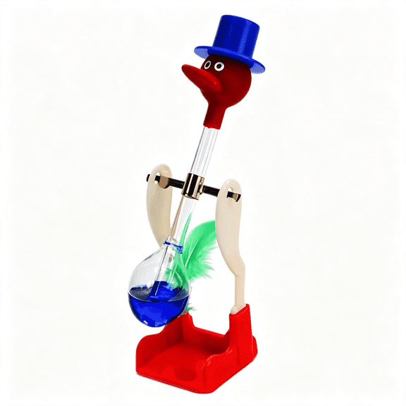BESTSKY Drinking Bird,Classic Retro Thermodynamic Drinking Bird Toy,Kinetic Desk Ornament,No Battery Required Perpetual Motion Bird,Novelty Desk Decor for Home Office&Unique Gift(2,Blue)
