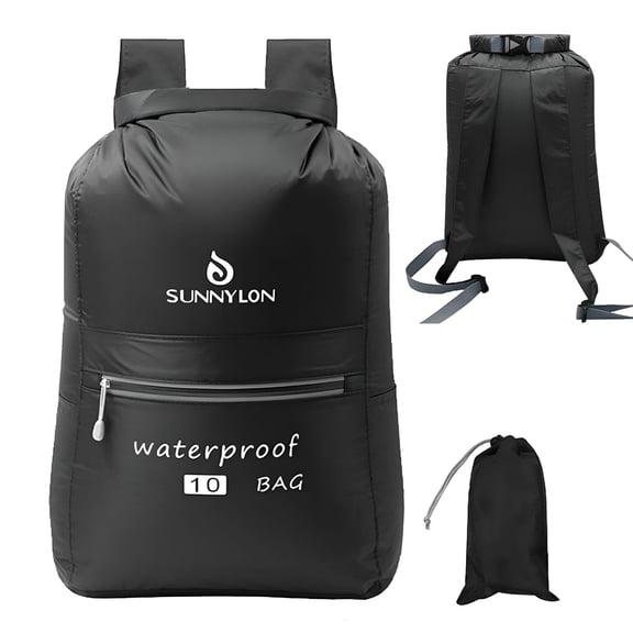 BESTSKY Dry Bag Backpack Waterproof Bags Ultralight Pack Sack For Boats Beach Kayaking (Black)