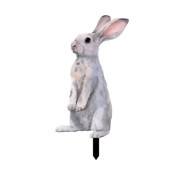 BESTSKY Easter Solar Garden Outdoor Statues,Bunny Garden Statue with Succulent,Resin Figurine Garden Lawn Ornaments,Rabbit Statue for Easter Outdoor Lawn Yard Garden Decorations