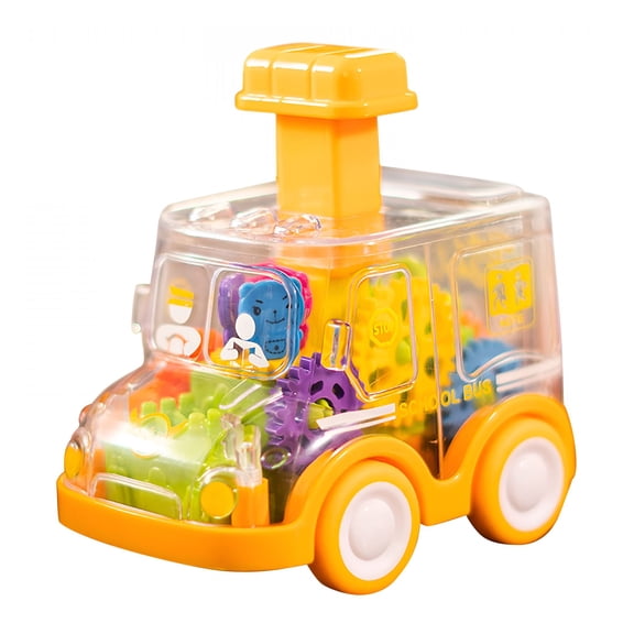 BESTSKY Educational Small Baby Toy Cars-Transparent Gear Car Toy for 1-3 Year Old Boys-Ideal First Birthday for Toddlers-Activity Toy,Light Up Music Car,Early Learning Stem Toy