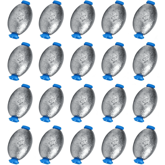 BESTSKY Egg Sinkers Fishing Weights Oval Shaped Fishing Sinkers Lead Fishing Sinker for Saltwater Fishing, Durable sinkers for fishing, 1/8 oz to 7 oz