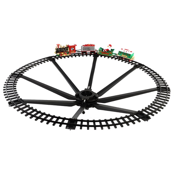 BESTSKY Electric Christmas Train, Electric Train Tracks Set, Christmas Toy, Sound & Light Electric Christmas Train for Kids Boys Girls 3-8 Year Old for Around the Tree