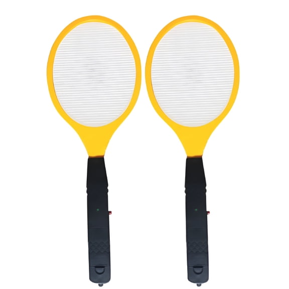 BESTSKY Electric Fly Swatter Handheld Bug Swatter - Indoor Outdoor 17in Zapping Racket for Pest Mosquito & Flies - Battery Powered Safe to Touch with Mesh,Pack of 2
