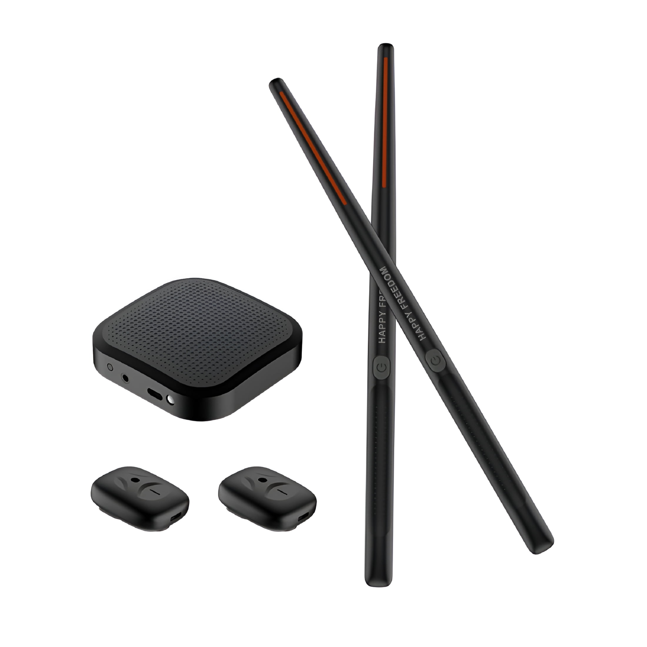 BESTSKY Electronic Drumsticks Air Drum Stick with 2 Foot Pedals Speaker Sound Card Low Delay Portable Electric Rhythm Drum Sticks for Beginners Adults Professional Drummer Student