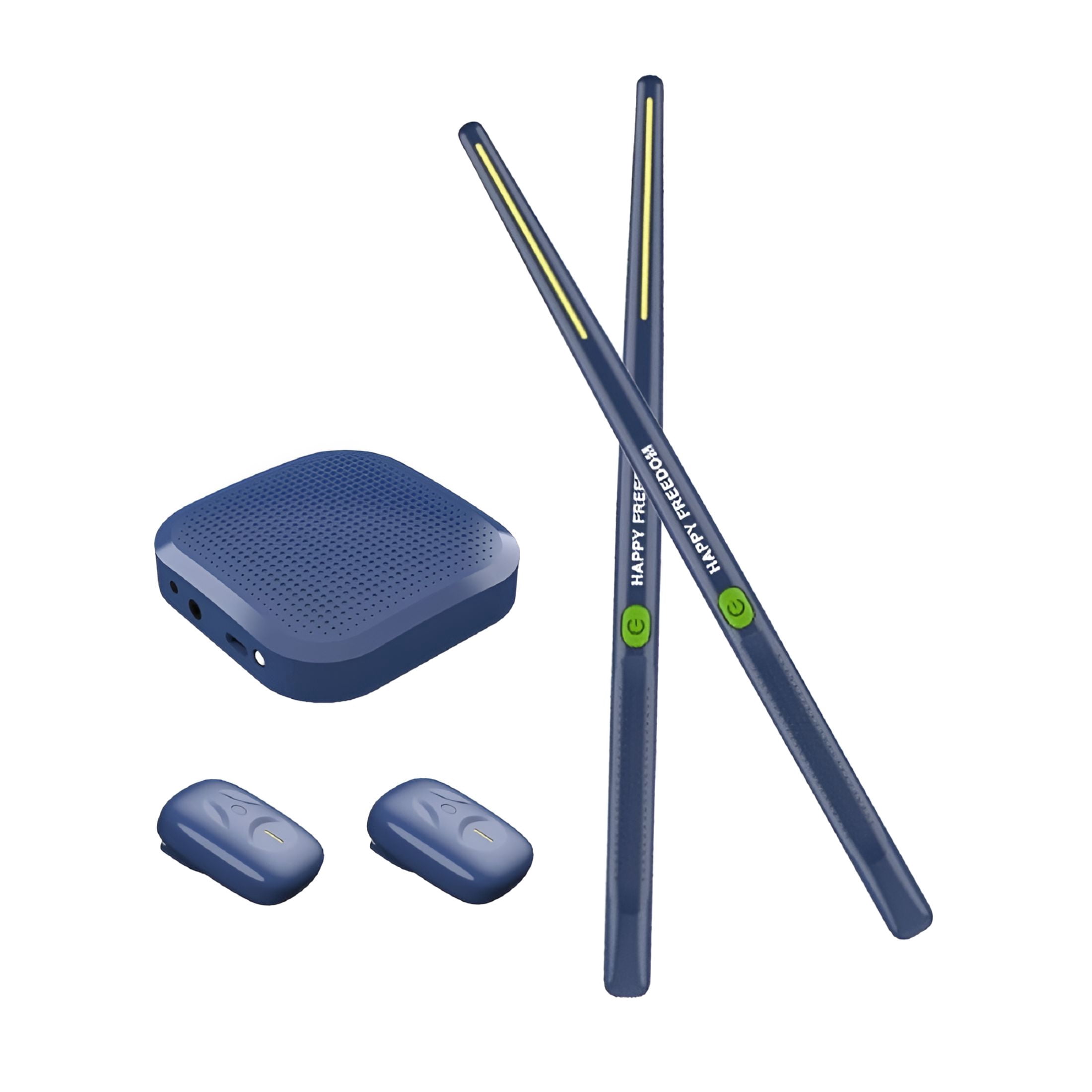 BESTSKY Electronic Drumsticks Air Drum Stick with 2 Foot Pedals Speaker Sound Card Low Delay Portable Electric Rhythm Drum Sticks for Beginners Adults Professional Drummer Student