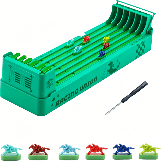 BESTSKY Electronic Horse Race Board Game,Horse Racing Table Games,Desktop Derby 6-Horse Racing Game,Portable Family Party Entertainment Games