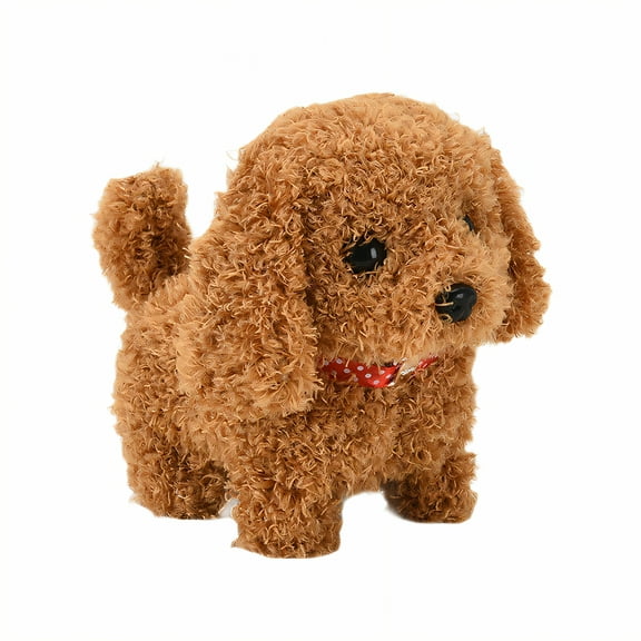 BESTSKY Electronic Plush Dog,Robot Puppy Dog Toy Remote Control Leash,Wags Tail Gift for Kids