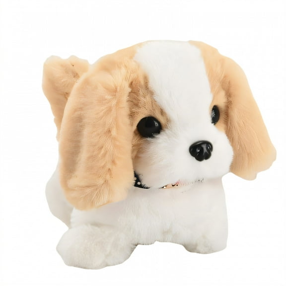 BESTSKY Electronic Plush Dog,Soothe Baby Dog Toy Remote Control Leash,Pp Cotton Gift for Kids,Battery