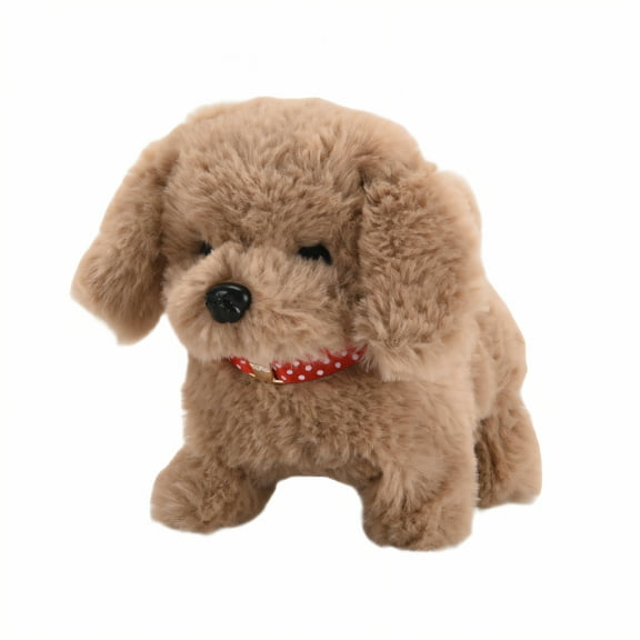 BESTSKY Electronic Plush Dog,Tail Move Dog Toy Remote Control Leash,Barks Gift for Kids,Grey