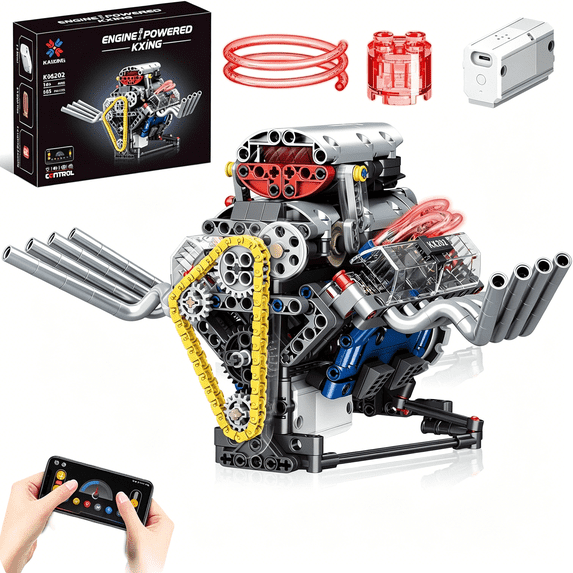 BESTSKY Engine Building Set, Build Your Own Mini Engine That Works ...
