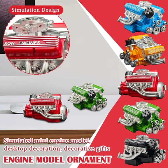 BESTSKY Engine Model Kit - Working Mechanical Science Project,Collectible Metal Car Engine Demonstrator for Adults & Teens,Diy Assembly Stem Toy,Unique Gift for Car Enthusiasts