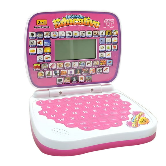 BESTSKY English Learning Laptop Toy, Bilingual Educational Device for 3-5 Years, Interactive Early Reading System, Multifunctional Language Tutor, Plastic Electronic Learning Machine