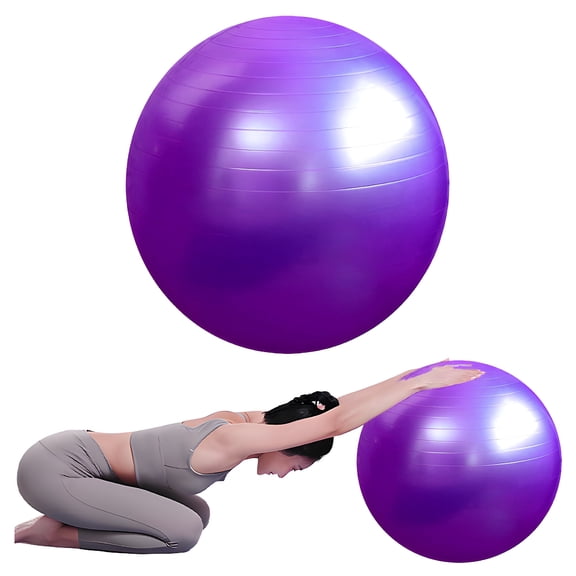 BESTSKY Exercise Ball, 18 Inch Anti-Burst Stability Ball, Thickened Yoga Ball for Home Workout, Pilates, Physical Therapy, Pregnancy, Purple