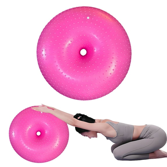 BESTSKY Exercise Ball,23.6"*23.6"*9.8" Yoga Ball For Pregnancy,Anti-Slip Workout Ball,Red