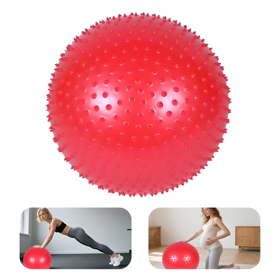 BESTSKY Exercise Ball,25.59in Exercise Balls,Anti-Slip Birth Ball,Red