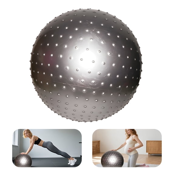 BESTSKY Exercise Ball,33.46in Workout Ball,Anti-Slip Birth Ball,Gray