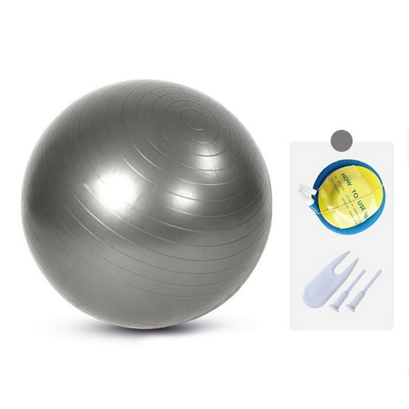 BESTSKY Exercise Ball Small Pilates Ball Exercise Balls Physical Therapy at Home Gym and Office Pregnancy Quick Pump Included Silver Grey