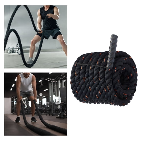 BESTSKY Exercise Training Heavy Ropes 9.18ft/9.8ft Professional Home Gym Battling Rope Equipment 25mmx Red