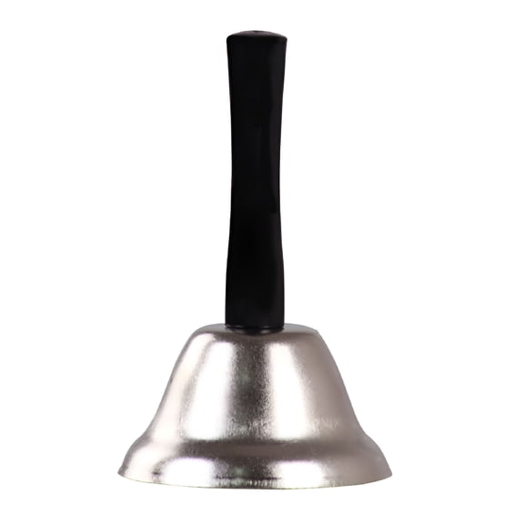 BESTSKY Extra Loud Hand Call Bell Wooden Handle Metal Handheld Bell Ringing Bell