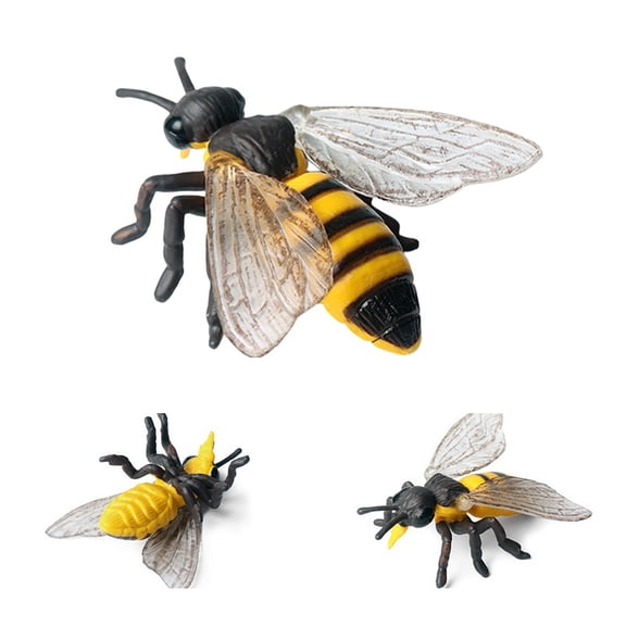 BESTSKY Fake Bugs, Realistic Simulated Bee Plastic Ornament, Solid Insect Model for Science Education, Party Decorations, Halloween Pranks, and Nature Collecting