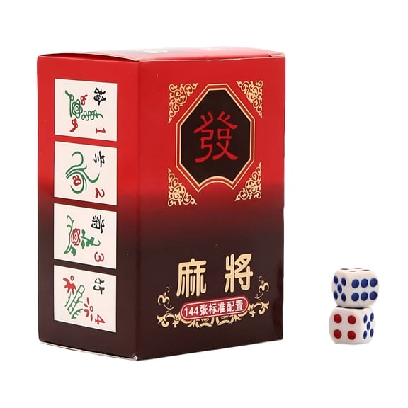 BESTSKY Family Party Card Mahjong Game Set Silent Soft Tiles for Home Travel Team Building Tabletop Strategy Entertainment