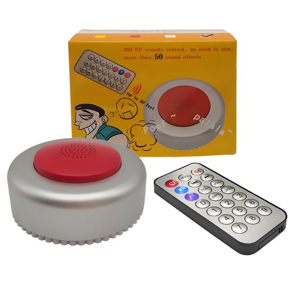 BESTSKY Fart Machine with Remote,Portable Novelty Fart Machine,Remote Control Prank Box,Realistic Sounds Odorless Prank Gifts for Adults,Sliver