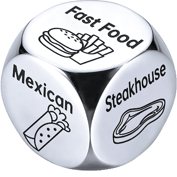 BESTSKY Fathers Day Dad Gifts From Daughter Son Wife Dad Birthday Gifts for Him Her Women Men Girlfriend Boyfriend Couple Anniversary Steel Food Decision Dice Funny Present