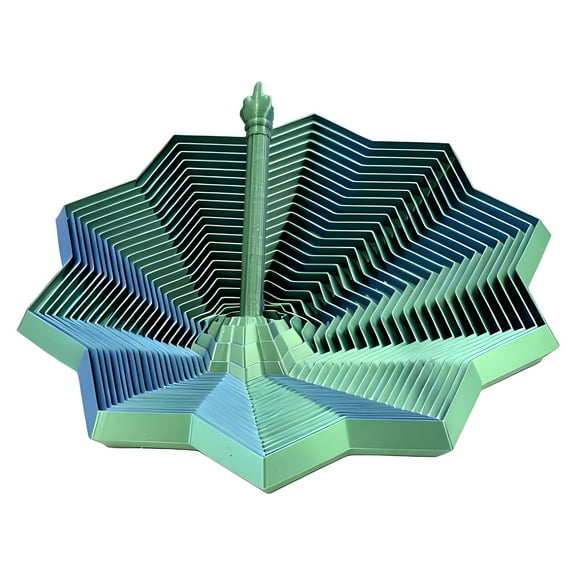 BESTSKY Fidgets for Adults,Decagram Star 3D Printed Fidgets,Sensory Fidget Star with Handle,Tactile Sensory Toys for Adults Mindful Meditation Tool,Green,L