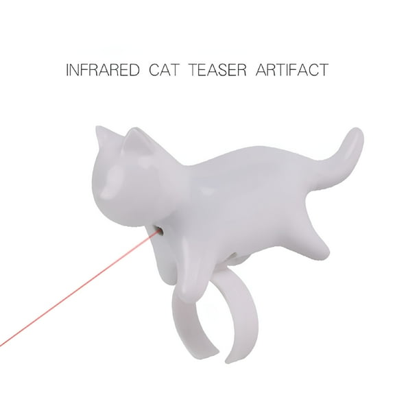 BESTSKY Finger Laser Pointer Cat Toy, Indoor and Outdoor Dogs Cats Interactive Tease Pet Toy, Cats Love Puppy Kitten Play Chase Exercise Red Dot Light Lazer Pen (White)
