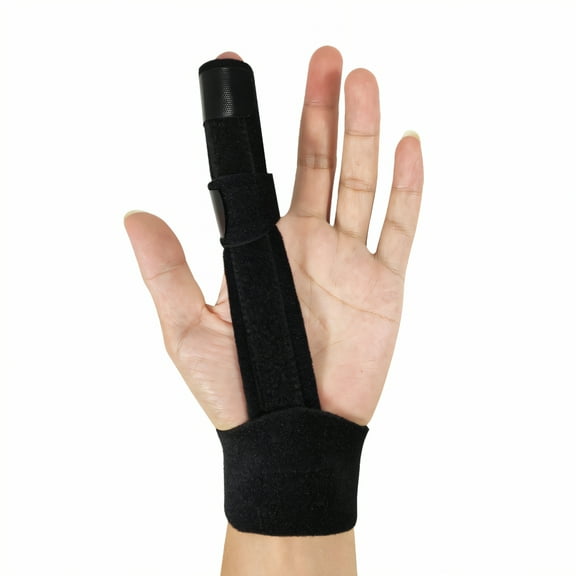 BESTSKY Finger Splint,Aluminum Support Trigger Finger Splint,Adjustable Comfortable Mallet Finger Splint for Injury Recovery and Finger Alignment,Black