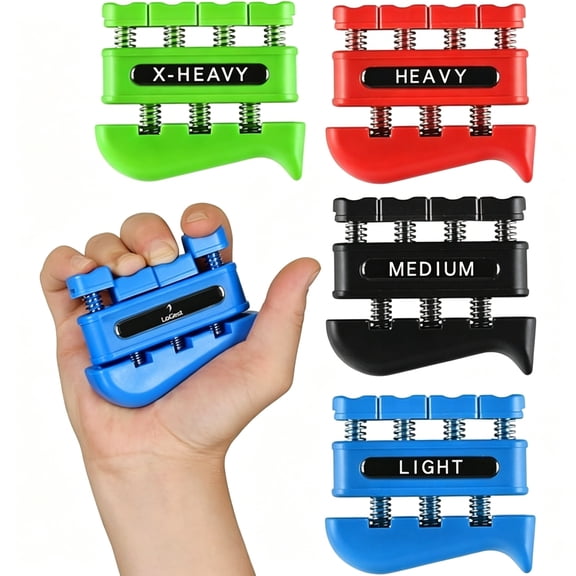 BESTSKY Finger Strengthener Hand Grip Workout for Therapy Upto Hand Exercisers for Strength 11Lbs 4 Pack