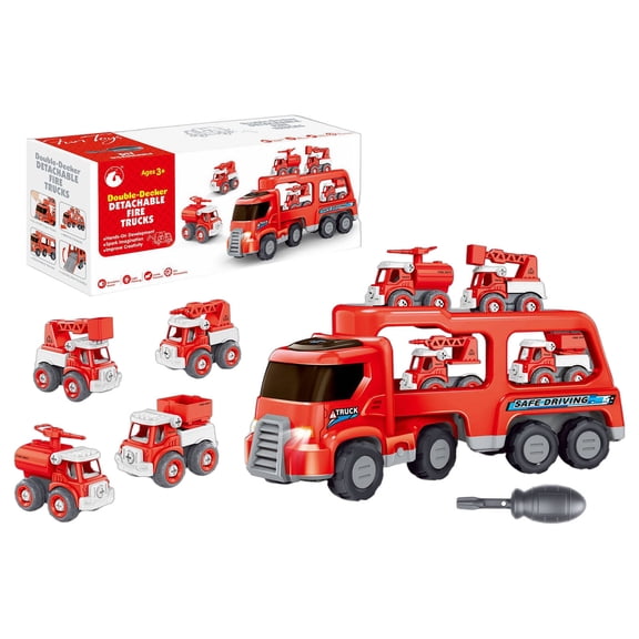 BESTSKY Fire Truck Toy,Car Toys,Plastic Toy Cars,Multicolor
