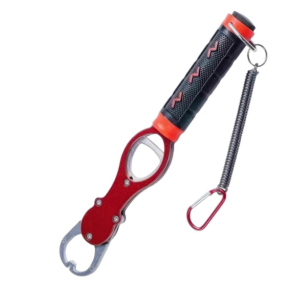 BESTSKY Fish Lip Gripper with Scale, Fish Control Tool Fish Grabber, Stainless Steel Fishing Pliers with Non-Slip Handle, Portable Fish Holder Tool for Saltwater Freshwater Fishing