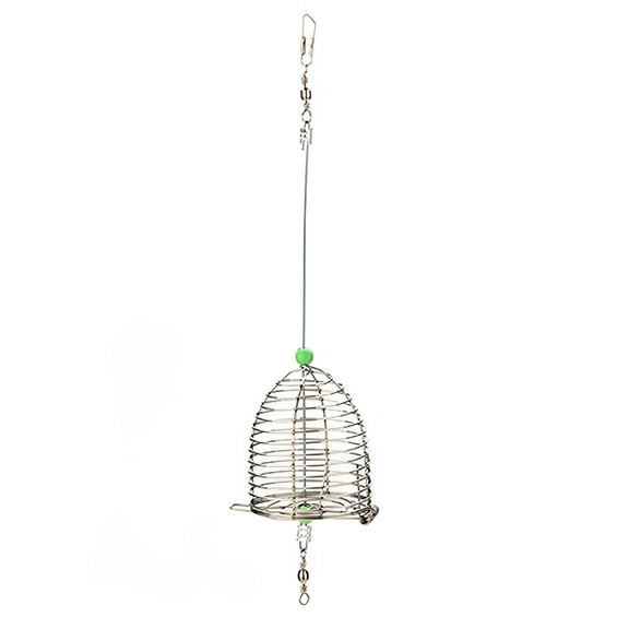 BESTSKY Fish Small Stainless Steel Wire Fish Bait Trap Basket Fishing Tackle Lure Cage Carp Fishing Bait Trap