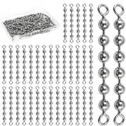 BESTSKY Fishing Beads Chain Swivels,Stainless Steel Fishing Swivels High Speed Catfish Trolling Swivels Fishing Balls Chain Swivels Fishing Tackle Catfish Rig Gear for Saltwater Freshwater