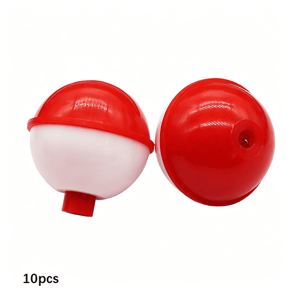 BESTSKY Fishing Bobbers Fishing Floats and Bobbers Push Button Fishing Round Buoy Float Bobber Red/White Bobbers Floats Fishing Tackle Accessories 0.5"/0.75"/1"/1.5"/2"/2.5"