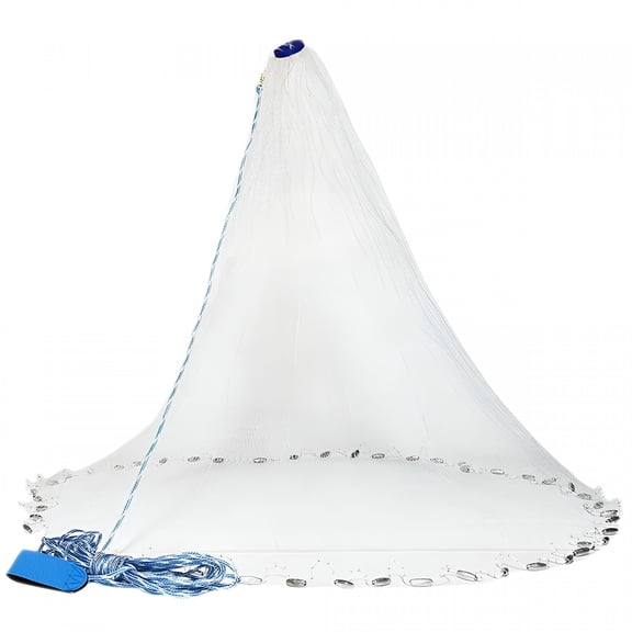BESTSKY Fishing Cast Net 4Ft Radius Saltwater Freshwater 3/8Inch Mesh Size for Bait Shrimp Trap Fish Heavy Duty Sinkers Throw Net