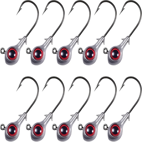BESTSKY Fishing Jig Head Oversized 3D Eyes Jigheads Swimbait Jig Heads for Fishing Saltwater Freshwater Bass Trout Walleye Redfish Striper 1/8Oz 3/16Oz 1/4Oz 3/8Oz
