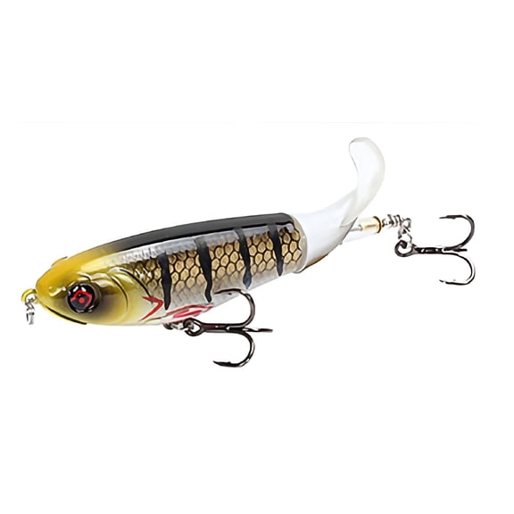 BESTSKY Fishing Lure Topwater Artificial Hard Bait 3D Eyes Plopper With Soft Rotating Tail Fishing Tackle
