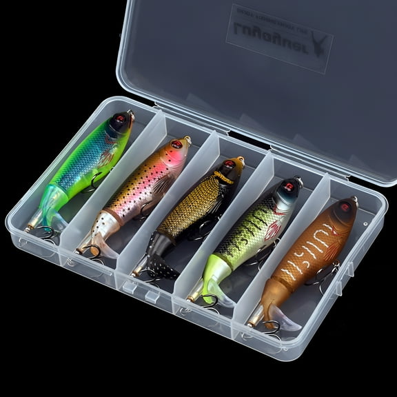 BESTSKY Fishing Lures 10.5cm/17g with Floating Rotating Tail Topwater Bait Freshwater Saltwater Lures for Carp Bass Pike