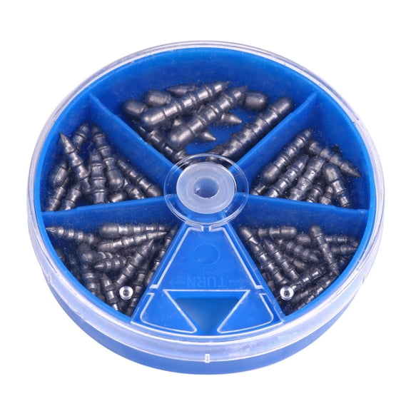 BESTSKY Fishing Nail Weights Kit,53Pcs Wacky Worm Weights Insert Sinkers for Bass Fishing Soft Plastic Lures Neko Rig Wacky Rig Weights Insert Pencil Nail Sinkers 4 Sizes