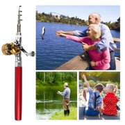 BESTSKY Fishing Rod and Reel Combos Portable Pen, 36 Inch Mini Telescopic Pocket Fishing Rod and Reel Combos Travel Fishing Rod Set for Ice Fly Fishing Sea Saltwater Freshwater