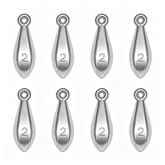 BESTSKY Fishing Weights Sinkers Bank Sinkers Bullet Weights for Surf Fishing Pier Bank Fishing Saltwater Fishing Gear Bullet Shaped Sinkers for Fishing 1Oz to 8Oz