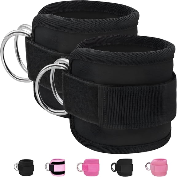 BESTSKY Fitness Ankle Straps for Cable Machine,Kickbacks Glute Workouts,Lower Body Exercises,Adjustable Leg Straps with Neoprene Padding Men Women