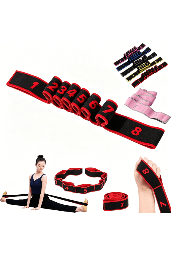 Fitness Resistance Band for Stretching and Yoga,Numbered Resistance Bands,Divided Into Different Tiers/Levels