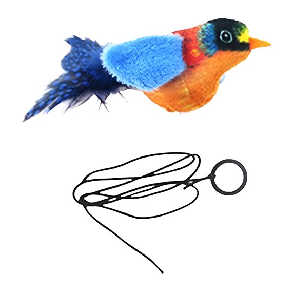 BESTSKY Flapping Bird Cat Toy,Long-Term Use Bird Toy for Cats,Eco-Conscious Design Cat Bird Toy Flapping,Beige