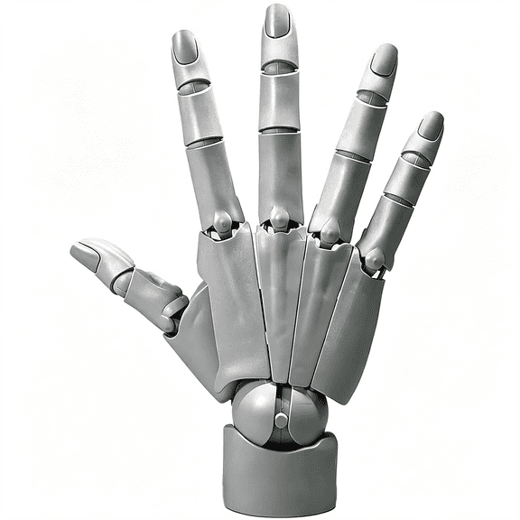 BESTSKY Flexible Left & Right Hand Model, Poseable Artist Manikin Figure for Drawing Sketching, Multiple Movable Joints, Art Mannequin for Home Office Desk Decor (Right Hand - Gray)
