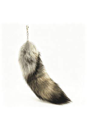 Fluffy Therian Fox Tail Keychain,13.7" Long Super Soft Plush Tail for Cosplay Costume,Backpack,Purse-Cute Furry Animal Gift for Kawaii Lovers Therian Tail