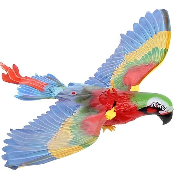 BESTSKY Flying Bird Toy with Hanging Wire for Pets Cat Automatic Lifelike Parrot