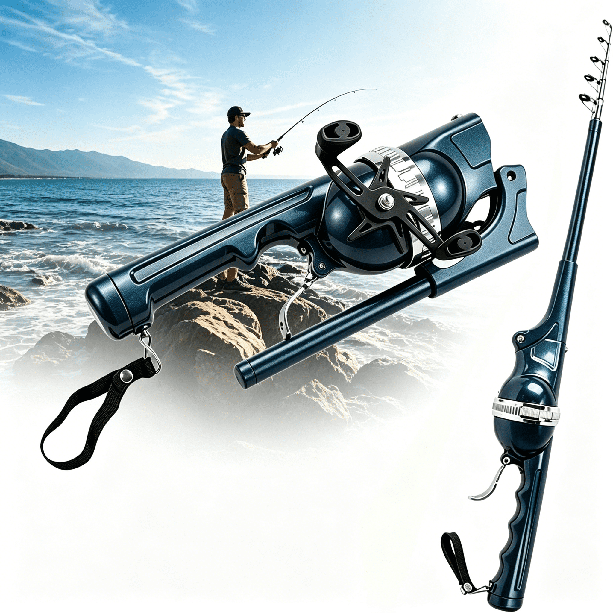 best compact fishing poles Pocket Size Rod, Mini Fishing Pole Pocket Pen Rod Set Portable Telescopic Pocket Pen Shape Fishing Rod Pole and Fishing Reel Combo Set for River Lake Reservoir Ice Fishing ( 16 section Best Ultralight Fishing Rods -